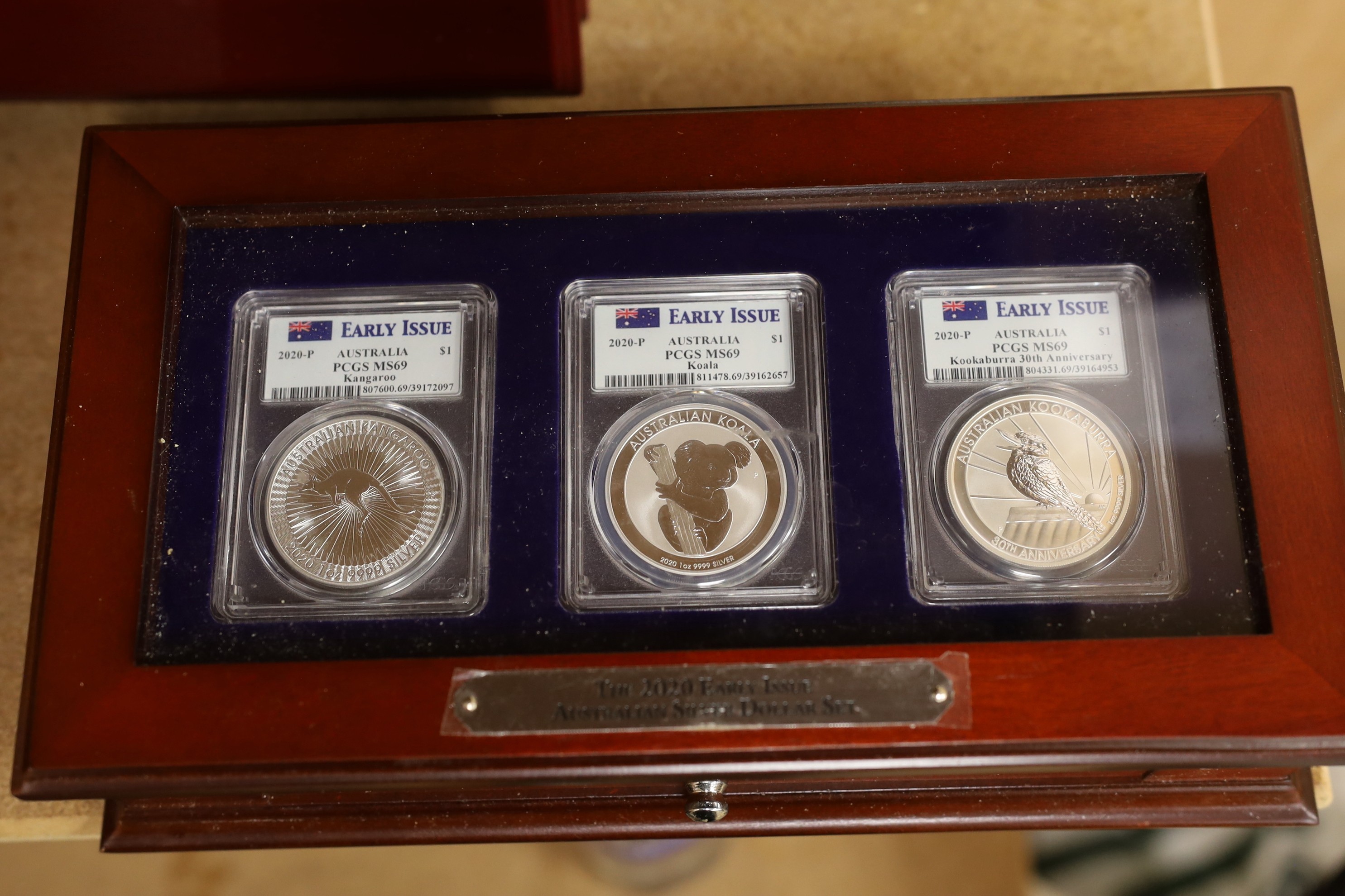 A group of incomplete boxed collector's coin sets
